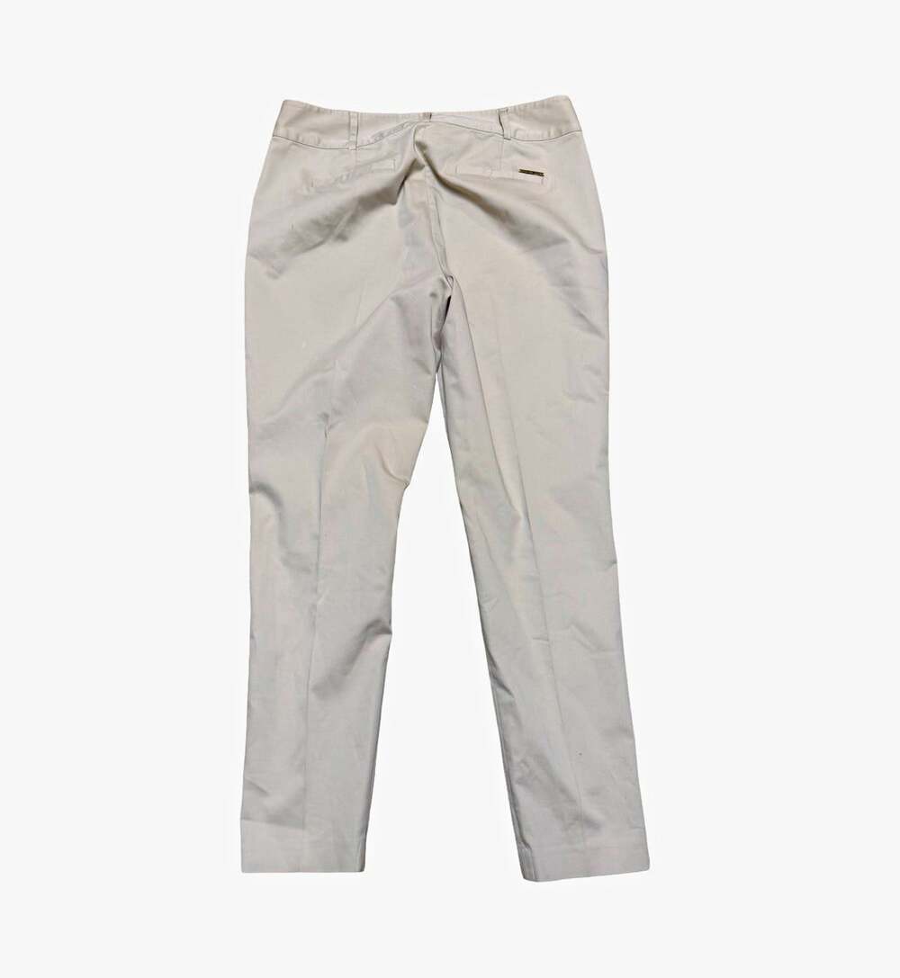 Michael Kors Women’s Beige Solid Pants Size 8 Regular Cotton Blend Stretch